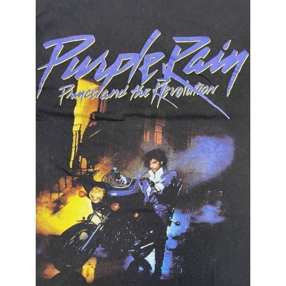Prince And The Revolution Purple Rain Graphic T-shirt Women Medium Black Music - Picture 2 of 5